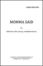 MOMMA SAID SATB choral sheet music cover
